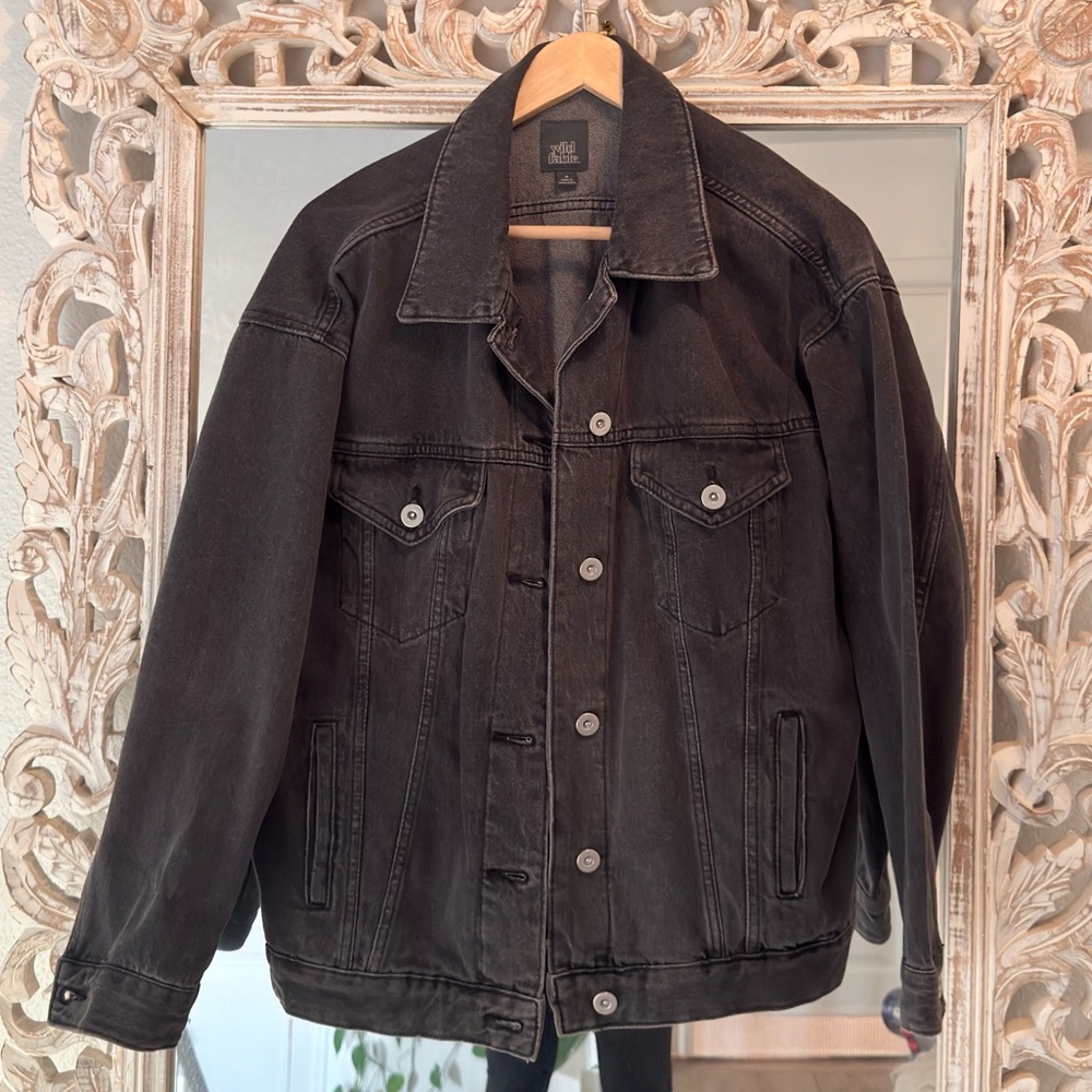 Oversized Black Jean Jacket